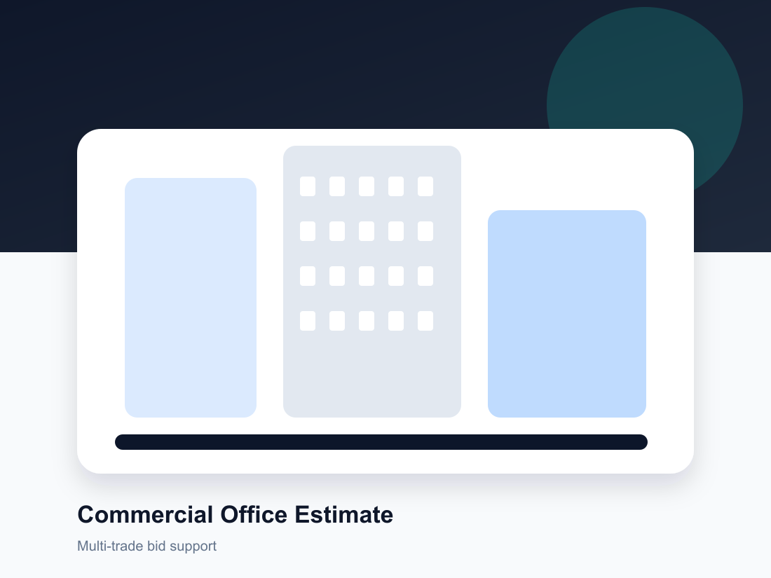 Commercial office estimating project example